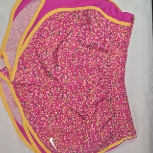 Nike Womens Shorts Dri-fit Pink Patterned Athletic Shorts